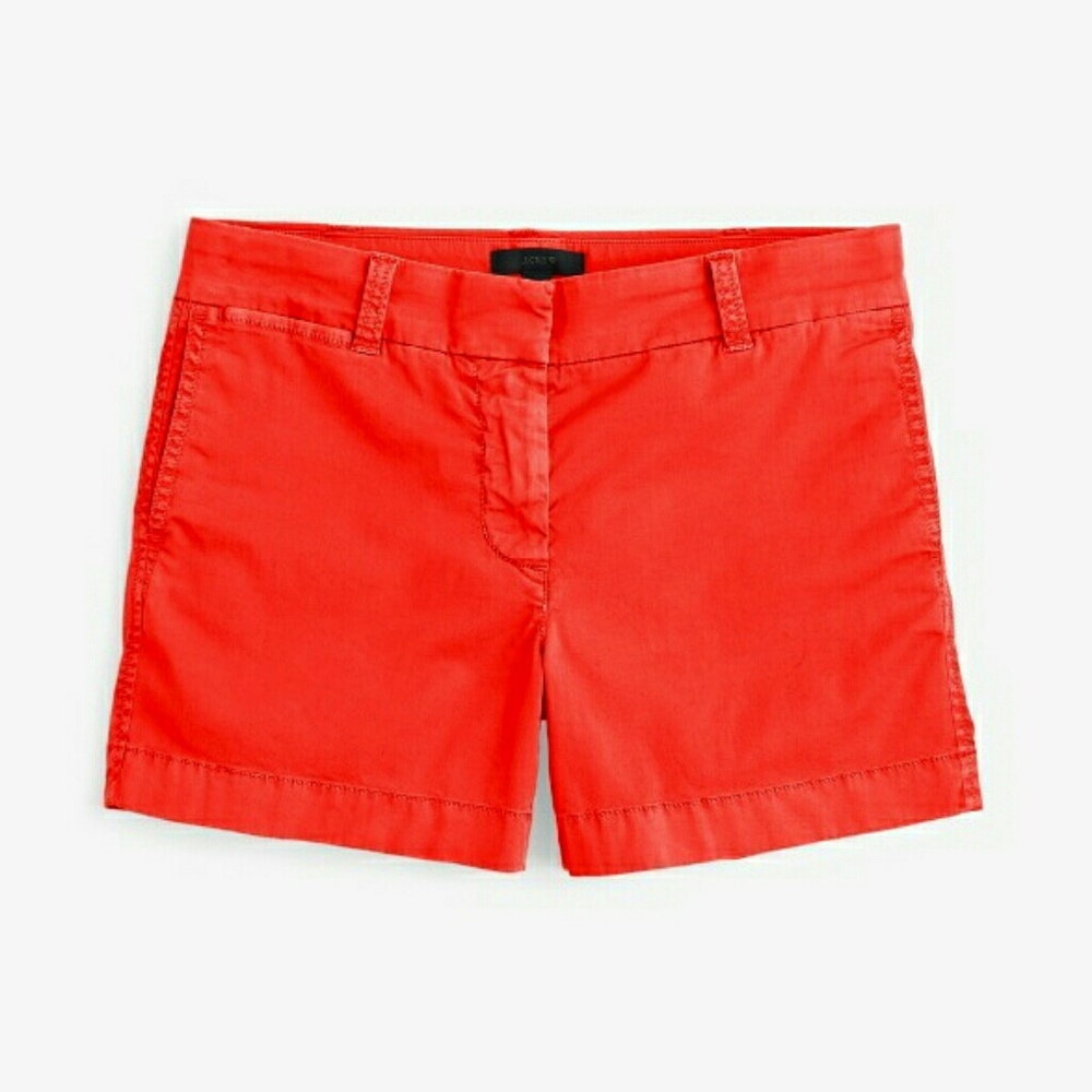 NWT J. Crew bright red Chino shorts sz 8